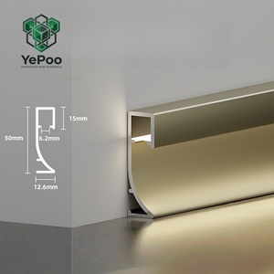 Plinthe LED en aluminium 6063, canal encastré, étanche IP54, anodisée et polie, pour hôtels et appartements, OEM, garantie 5 ans - Product Image 3