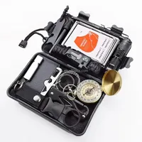 VEITORLD Kit de survie 12-en-1 étanche IPX5 pour hommes, mari, père, adolescent, petit ami - Cadeaux de pêche, de chasse, d'anniversaire