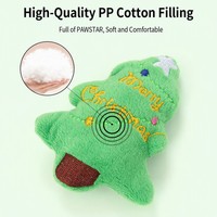 En gros, en stock, personnalisable : Ensemble de jouets pour chat en peluche à la cataire, motifs Arbre, Bonhomme de neige, Pingouin, 7,5 cm, mini-plateau brodé, apaisant pour l'intérieur