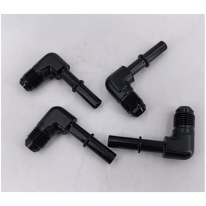Haofa 90 Degree Male <b>Quick</b> <b>Connector</b> Fuel Adapter AN6-516 AN6-38 Black For Retrofit Upgrade - Product Image 1