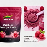 Poudre d'électrolytes à la framboise soluble dans l'eau OEM, saveur naturelle d'orange, sans sucre, boisson hydratante, poudre d'électrolytes