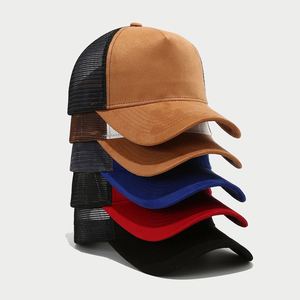 Frühling New Outdoor Modische Wildleder Stitching Baseball Einfache und High-End Mesh Cap Atmungsaktive Peaked <span class=keywords><strong>Cat</strong></span> <span class=keywords><strong>Hat</strong></span> - Product Image 1