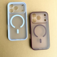 Coque magnétique translucide mate givrée antichoc pour iPhone 18 Pro Max 17, compatible avec la charge sans fil et anti-traces de doigts