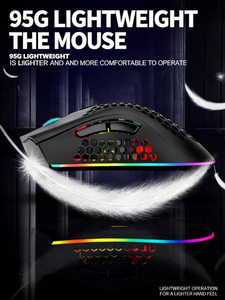 Silent 2.4Ghz <b>Wireless</b> USB 3D Optical Lightweight <b>Mouse</b> Hole RGB Black Right-Handed E-Sports Gaming <b>Mouse</b> Stock <b>for</b> Office - Product Image 5