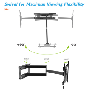 Charmount 180 Degree Swivel LED <strong>TV</strong> Mount Max VESA 400*400mm Sliding <strong>TV</strong> <strong>Bracket</strong> with <strong>Long</strong> <strong>Arm</strong> <strong>TV</strong> Wall Mount - Product Image 6