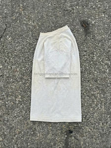 T-shirt col rond Dirty Wash 100% coton pour homme, t-shirt personnalisé effet délavé, t-shirt vierge de haute qualité, effet vieilli pour homme - Product Image 3