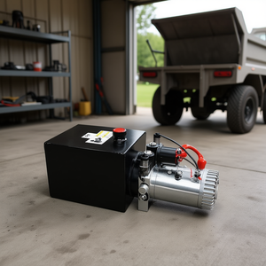 Unidad de Potencia Hidráulica 8L 12V DC con Bomba de Doble Acción y Depósito Metálico para Remolques, Elevación de Coches y Carretillas Elevadoras - Product Image 2