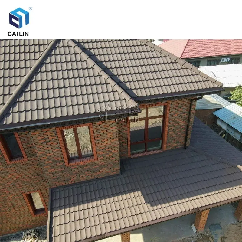 New Zealand Technology Heat Insulated Stone Chip coated Steel Roof Tiles for Pitched Roof