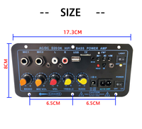 Carte mère audio D20 de qualité robuste avec cadre en fer noir, Bluetooth, USB, TF, double microphone, télécommande, amplificateur de puissance pour autoradio