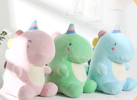 Peluche dinosaure personnalisée, jouet en peluche doux et coloré, poupée dinosaure mignonne, coussin de dessin animé pour enfants, cadeau, décoration de la maison