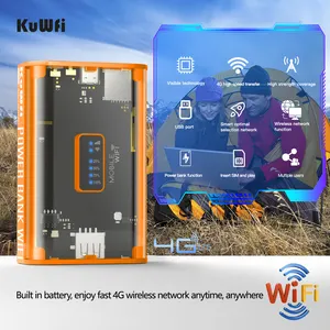 Di alta qualità KuWFi 2.4G 150Mbps pocket 4g dispositivo hotspot 10 utenti mobile esterno 4g router wireless per uso di viaggio