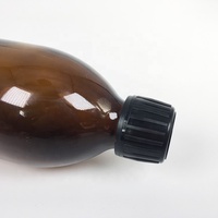 Bouteille en verre ambrée de 300 ml (10 oz) avec bouchon à vis scellé, pour sirop contre la toux, médicaments liquides, bouteille orale avec couvercle anti-effraction, chinois