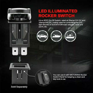 Universele <span class=keywords><strong>2</strong></span>-Pack Tuimelschakelaars 12V/24V Waterdichte Aan-Uit Schakelaar Voor Suv Atv Rv Met 10a/20a Dubbele Stroom - Product Image 5