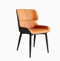Prix de gros d'usine Chaises confortables en cuir pour restaurant Ensemble de chaises de salle à manger moderne pieds en métal pour meubles de salle à manger