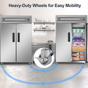 Upright Double Door Stainless Steel Freezer Commercial Kitchen Equipment Deep for Catering Food Frozen Storage 260425 Stainless - Product Image 5