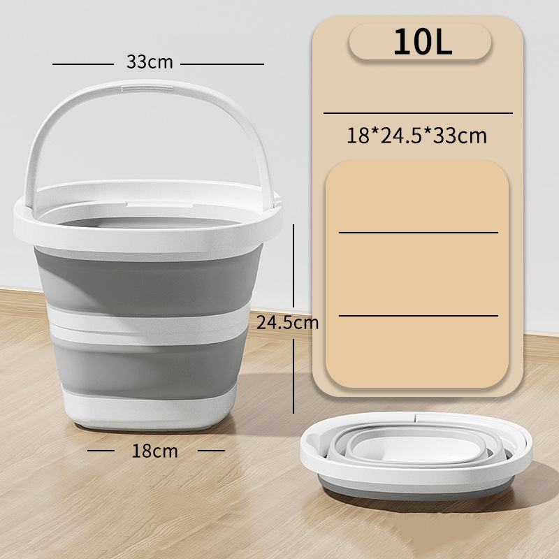 สีขาวเทา ขนาดใหญ่ 10 ลิตร