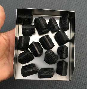 Pierre précieuse en Tourmaline noire naturelle, pierre brute incroyable non traitée, fabrication de bijoux pendentif DIY - Product Image 3