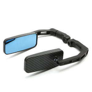 Rétroviseur convexe en alliage d'aluminium avec verre bleu pour moto électrique, rétroviseur carré incurvé imprimé serpent réaménagé - Product Image 5