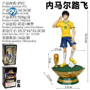 Set de Figuras de One Piece, Sanji, Messi, Zoro, <span class=keywords><strong>CR7</strong></span>, Luffy, Neymar, Mbappé, Ace, <span class=keywords><strong>Modelo</strong></span> de Adorno, Venta al por Mayor - Product Image 2