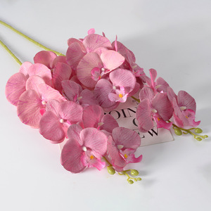 9 Têtes Naturel Papillon Rose <span class=keywords><strong>Orchidée</strong></span> Arrangement De Mariée <span class=keywords><strong>Orchidée</strong></span> En Latex 102Cm Papillon Unique Real Touch Orchidées Artificielles - Product Image 3