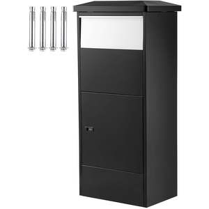 Rustproof Waterproof metal Mail Box Wall-Mounted Large Outdoor Parcel Delivery Box Through Door Drop Box