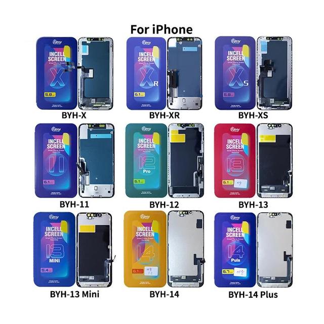 Factory Accessories Wholesale Mobile Phone Lcd Display Replacement for Iphone 11 Xr Xsmax 12 13 14 Lcd Screen Display Incell Byh