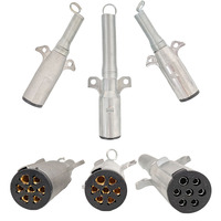 Connecteur de remorque 24V 7 broches pour systèmes de freinage pneumatique, prise et fiche électriques étanches pour camions et remorques à freinage pneumatique