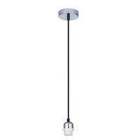 Lampe suspendue en fer noir ou Rose, câble Textile pour Suspension, à monter soi-même, m