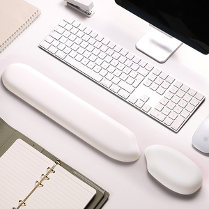 Manufacturer Original Blue <strong>White</strong> Rice Shape Silica Gel Pad PU Leather Wrist <strong>Rest</strong> for <strong>Keyboard</strong> &amp; Mouse Silicon Material in Stock - Product Image 6