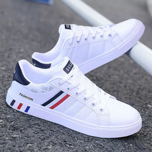 Chaussures de skate pour hommes style coréen 2024, toutes occasions, blanches, hiver, loisirs, sport, avec fermeture à lacets, pour jeunes. - Product Image 5