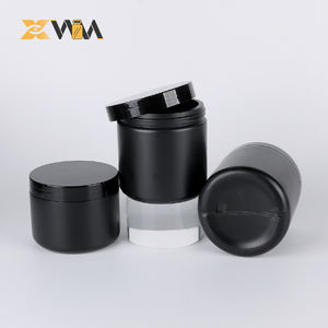 Bouteille en plastique noir à large ouverture personnalisée Bouteille <span class=keywords><strong>de</strong></span> crème solide <span class=keywords><strong>de</strong></span> 100ml Pot scellé <span class=keywords><strong>de</strong></span> crème en poudre <span class=keywords><strong>de</strong></span> 50g <span class=keywords><strong>de</strong></span> <span class=keywords><strong>cire</strong></span> pour cheveux - Product Image 2