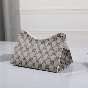 Caja de pañuelos de cuero rosa con monograma, multiusos, independiente, para uso en el hogar y el coche - Product Image 3