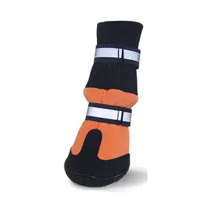 Wholesale dog shoes winter dog shoes high shaft pet boots for medium and large dog