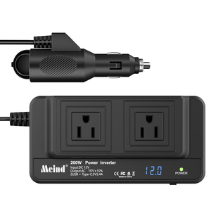 200W Type-C DC 12V AC 110V chuyển đổi kép USB cổng xe điện biến tần <span class=keywords><strong>Adapter</strong></span> cho xe cho nhà tự động 50Hz/60Hz đầu ra - Product Image 1