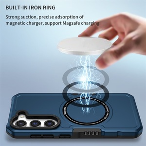 Funda magnética a la moda para teléfono móvil, carcasa trasera de carga inalámbrica a prueba de golpes para <span class=keywords><strong>Samsung</strong></span> S23 S22 ultra - Product Image 5