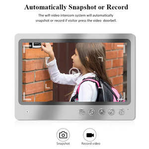 Téléphone de porte vidéo Tuya Smart Life 9 pouces avec interphone à anneau intelligent mot de passe d'empreintes digitales et <span class=keywords><strong>sonnette</strong></span> vidéo de connectivité WiFi RFID - Product Image 6
