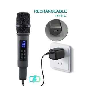 Portable Wireless Microphone BT Echo Function Cardioid Polar Pattern 3.5mm Jack Rechargeable Handheld <b>Mic</b> Made Metal Plastic - Product Image 4