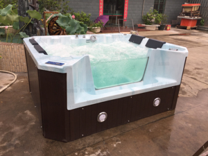 Jacuzzi extérieur avec couverture, <span class=keywords><strong>spa</strong></span> pour 4 personnes, bain à remous de luxe, <span class=keywords><strong>spa</strong></span> privé, bain à remous extérieur, sauna. - Product Image 6