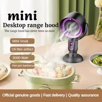 Hotte de cuisine de table portable, purificateur d'air, forte aspiration, pour cuisine, hot pot, barbecue, camping, mini hotte aspirante intelligente USB