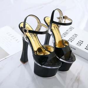 Designer Luxury Ladies Platform Ankle Strap Sandals Open Toe Summer Nightclub Stage Model Women's <b>Shoes</b> Open Back High <b>Heel</b> - Product Image 2