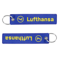 Porte-clés brodés personnalisés en gros pour avions Airbus A320, étiquettes d'aviation, jet tags