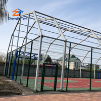 Abri multi-usage pour sports (tennis, basketball) avec bâche imperméable, moustiquaires amovibles, pour exposition, structure en alliage d'aluminium