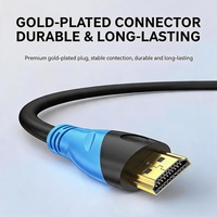 Câble HDMI haute vitesse mâle-mâle 4K60Hz, câble en cuivre multi-blindé, connecteur plaqué or pour PS5, Xbox, Switch, ordinateur portable