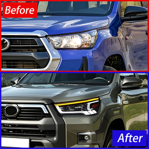 2021-2024 cho TOYOTA HILUX Revo VIGO Rocco LED tự động lắp ráp đèn pha nâng cấp ống kính hai tròng năng động lần lượt phụ kiện 6500K màu - Product Image 3