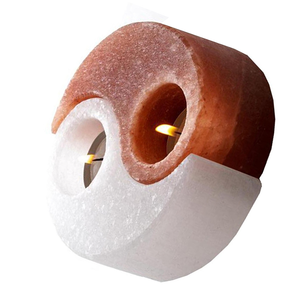 Vente flash, bougeoir en cristal naturel de l'Himalaya de haute qualité, directement de l'Himalaya, lampes à bougies en sel de roche, artisanat naturel - Product Image 1