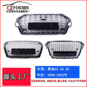 Rejilla frontal para parachoques de Audi, malla hexagonal negra de plástico ABS para A3 A4 A5 estilo RS, pieza de actualización, número de pieza 8T0853651 - Product Image 5