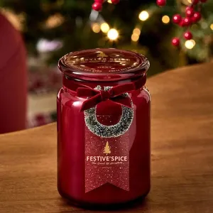 Ensemble cadeau <span class=keywords><strong>de</strong></span> luxe haut <span class=keywords><strong>de</strong></span> gamme pour chambre à coucher : Bougie <span class=keywords><strong>en</strong></span> cire <span class=keywords><strong>de</strong></span> soja <span class=keywords><strong>en</strong></span> forme <span class=keywords><strong>de</strong></span> guirlande <span class=keywords><strong>de</strong></span> sapin <span class=keywords><strong>de</strong></span> Noël, dans un pot <span class=keywords><strong>en</strong></span> verre avec <span class=keywords><strong>bouchon</strong></span> <span class=keywords><strong>en</strong></span> liège - Product Image 3