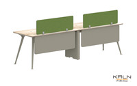 2026 KALN Mobilier de bureau moderne modulaire ouvert, cloison de bureau, design d'espace de travail innovant 4/6/8 places, table de poste de travail en métal