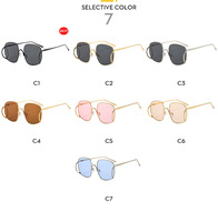 UNOC 2026 Nouvelles Lunettes de Soleil Tendance Luxe Classiques Surdimensionnées Irrégulières UV400 Monture Métallique pour Hommes et Femmes