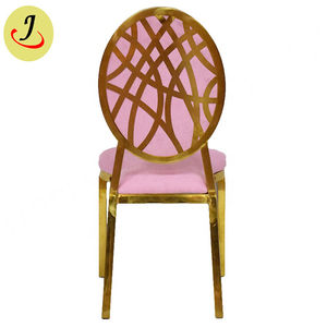 Chaise de mariage en acier inoxydable rembourrée en cuir-Design moderne Hôtel et salle à manger Utilisation pour l'extérieur et le parc Sièges couleur personnalisable - Product Image 6